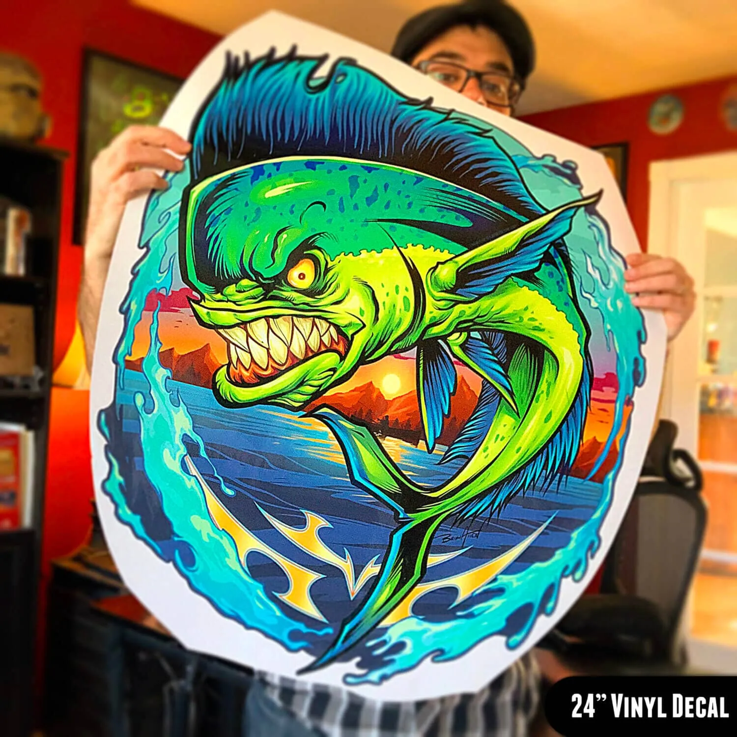 FlylLand Designs Angry Mahi Mahi vinyldekal
