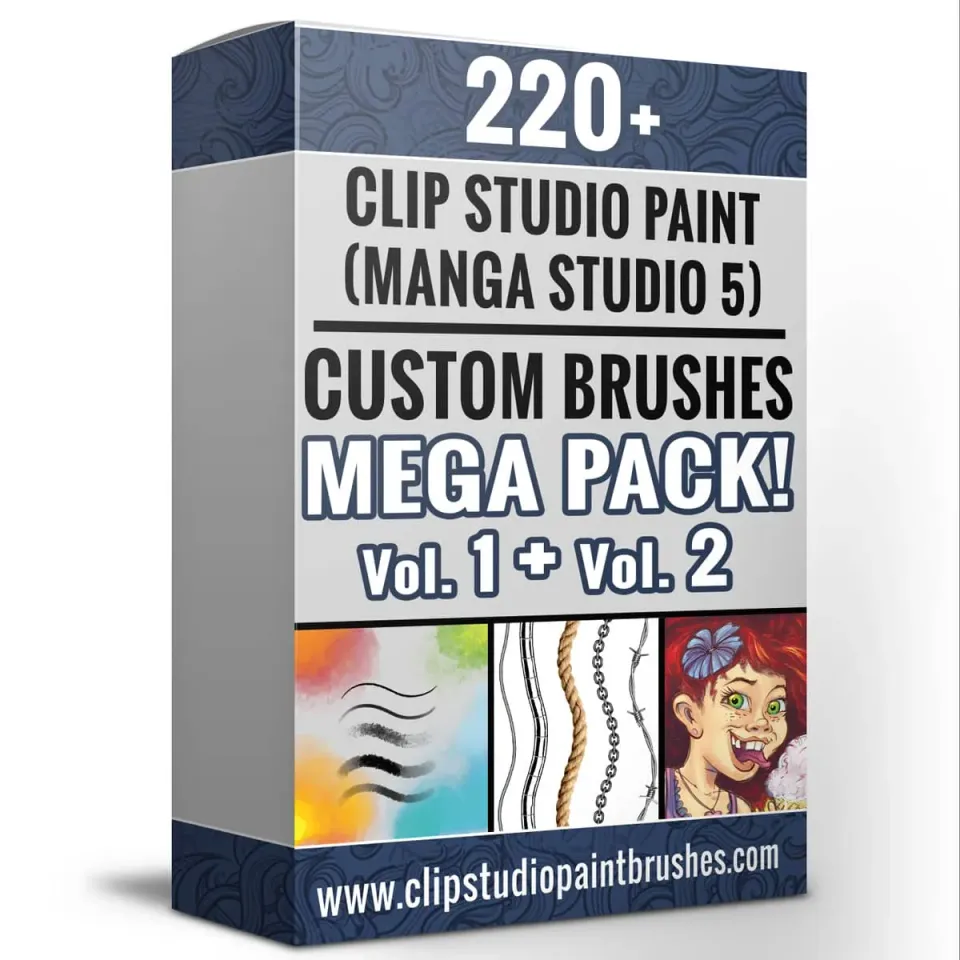 Clip Studio Paint brushes megapack 220+ Vol 1+2 nedladdning