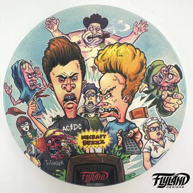 FlylLand Designs Beavis and Butthead glasunderlägg Brian Allen motiv