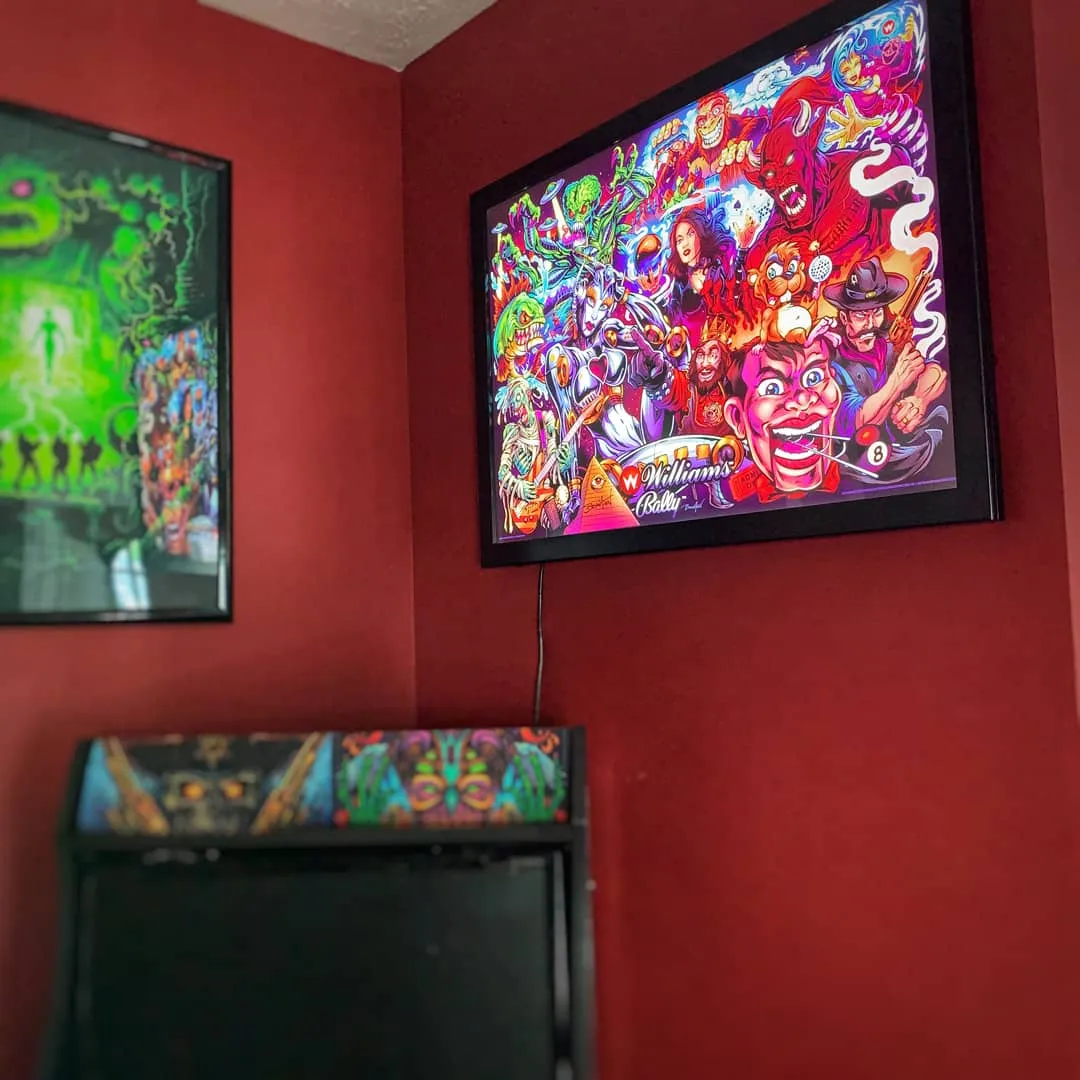 FlylLand Designs Williams Pinball Mashup translite signerad