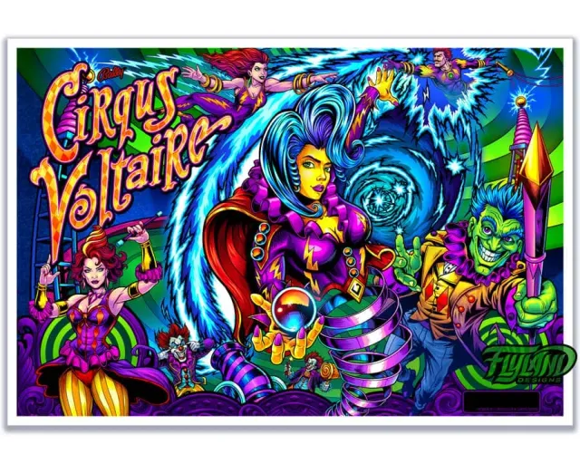 FlylLand Designs Cirqus Voltaire konsttryck 13×19 tum – begränsad upplaga