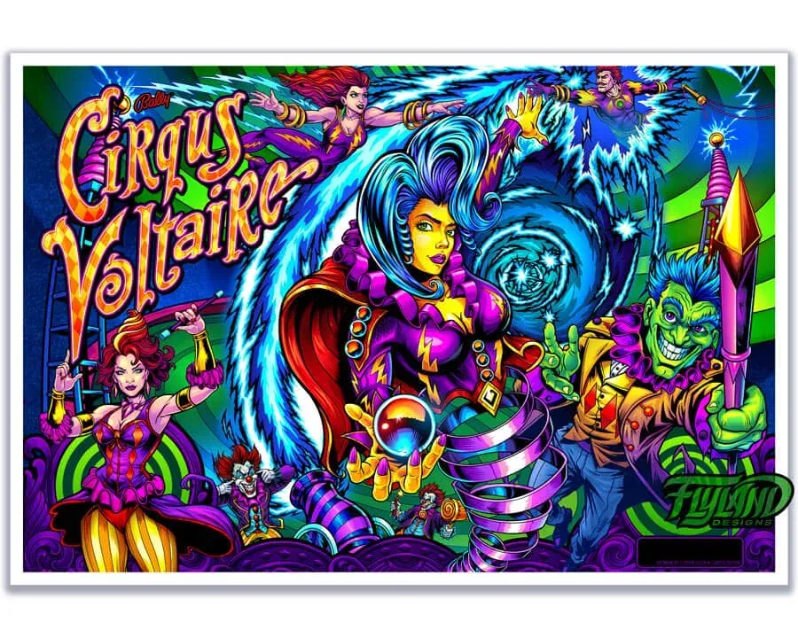 FlylLand Designs Cirqus Voltaire konsttryck 13×19 tum – begränsad upplaga