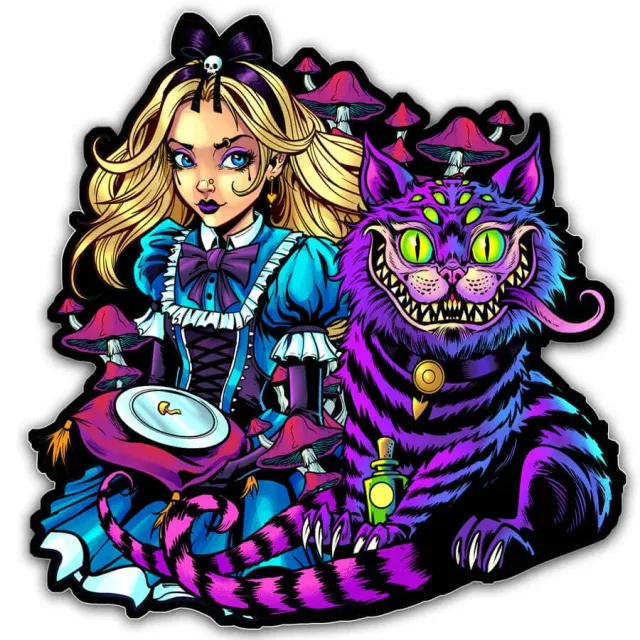 FlylLand Designs Alice in Wonderland vinylklistermärke 10 cm
