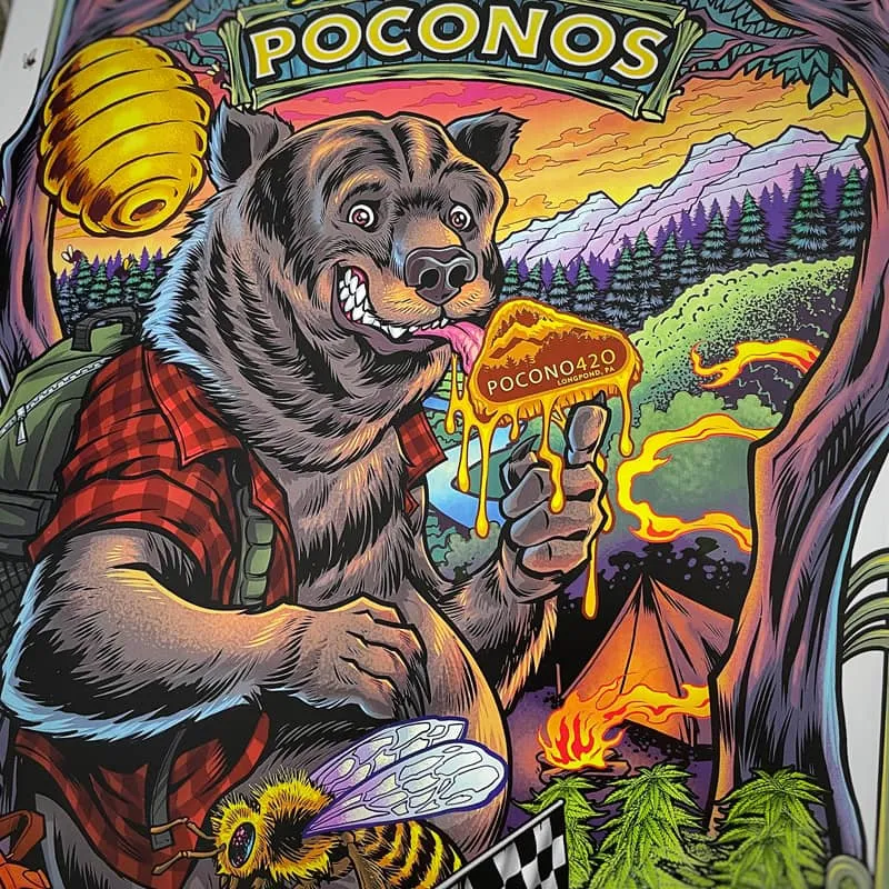 FlylLand Designs PA Cannafest 2023 poster 14x20 signerad