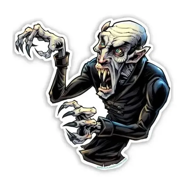 FlylLand Designs Nosferatu klistermärke vinyl 10 cm