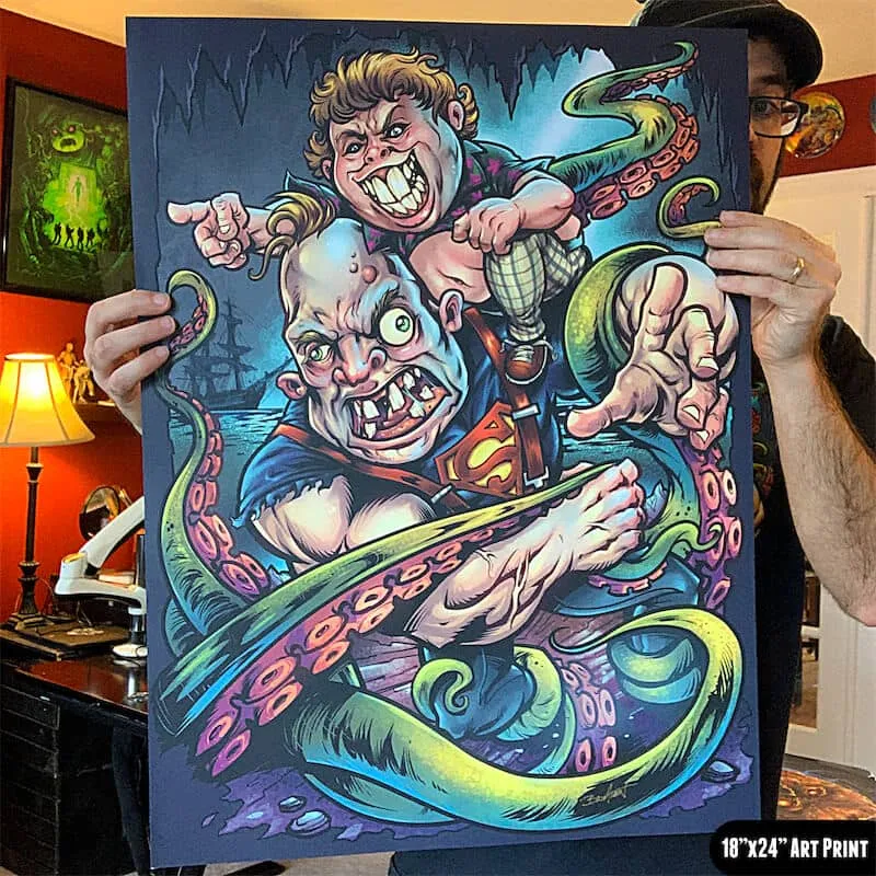 FlylLand Designs Sloth Chunk Goonies konsttryck