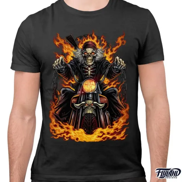 FlylLand Designs Skeleton Rider t-shirt unisex