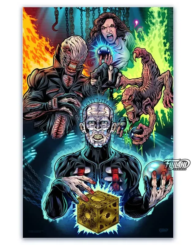 FlylLand Designs Hellraiser konsttryck 28x43 signerad
