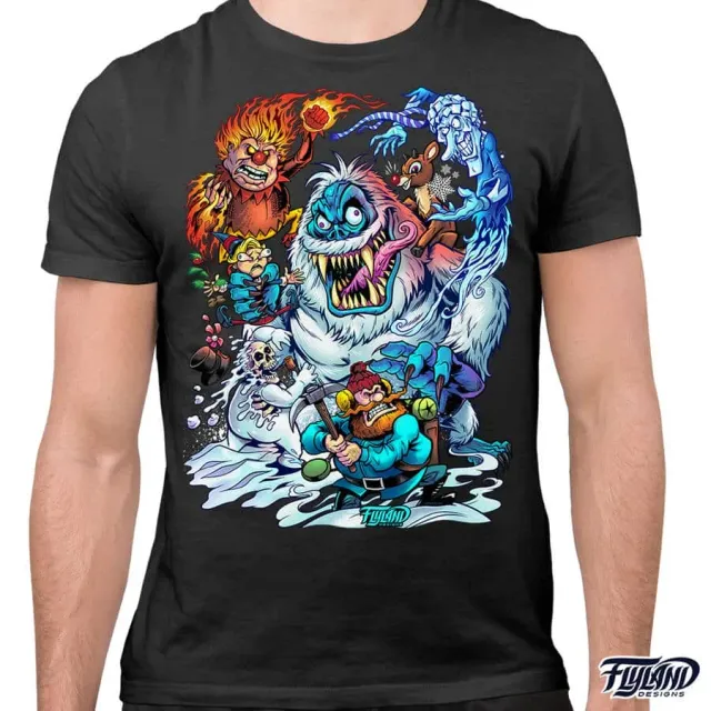 FlylLand Designs Christmas Smack Down t-shirt bomull