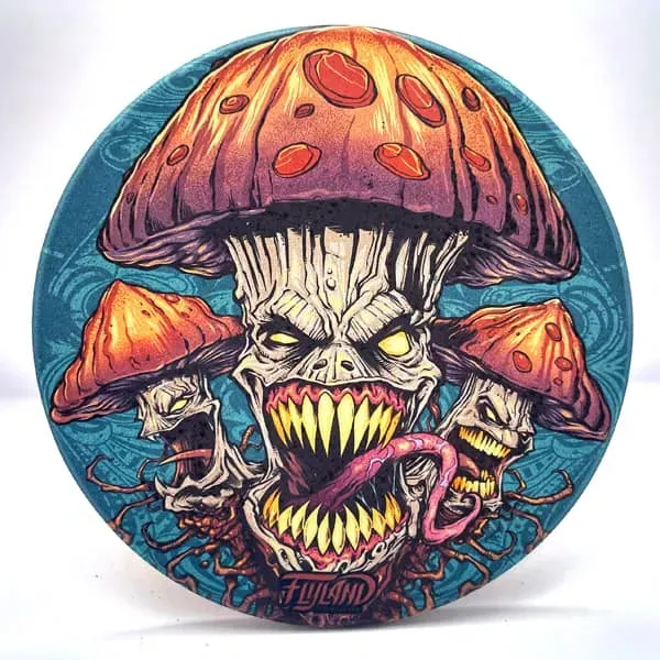 FlylLand Designs Evil Mushroom glasunderlägg 4 tum disc golf marker