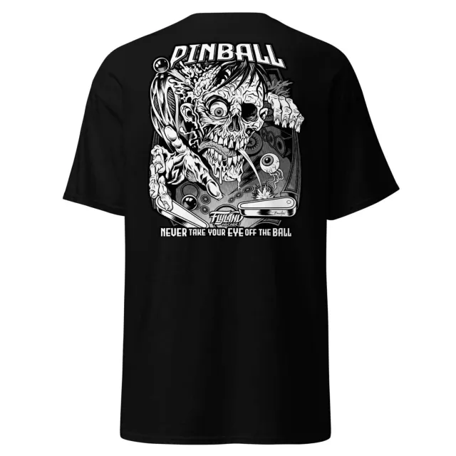 FlylLand Designs Pinball Zombie t-shirt herr klassisk bomull