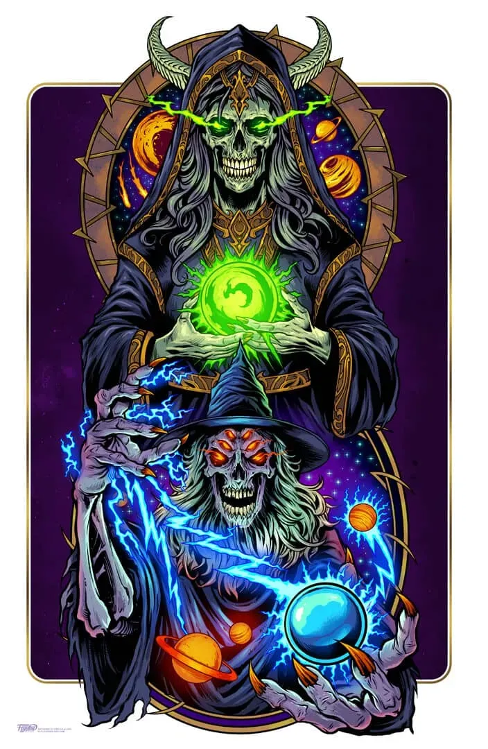 FlylLand Designs Wizard and Sorceress konsttryck 28x43 cm signerat