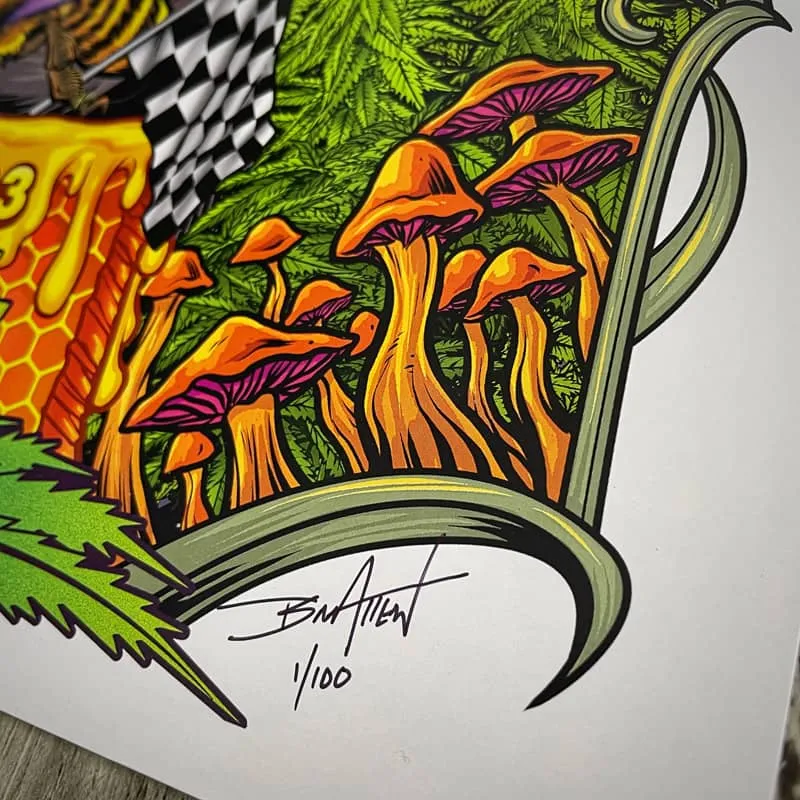 FlylLand Designs PA Cannafest 2023 poster 14x20 signerad