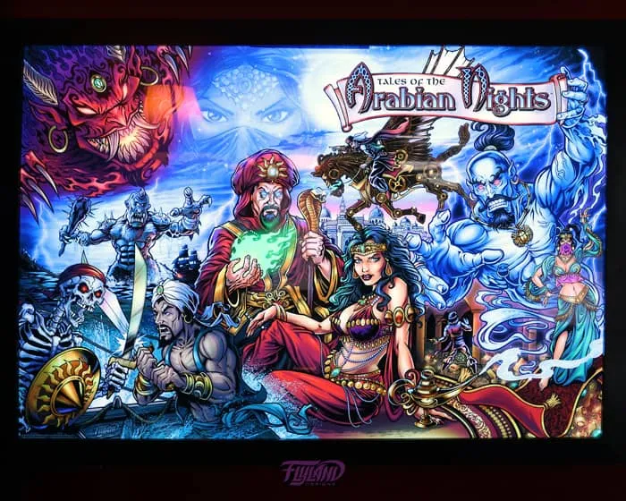 FlylLand Designs Arabian Nights backglass akryl limiterad