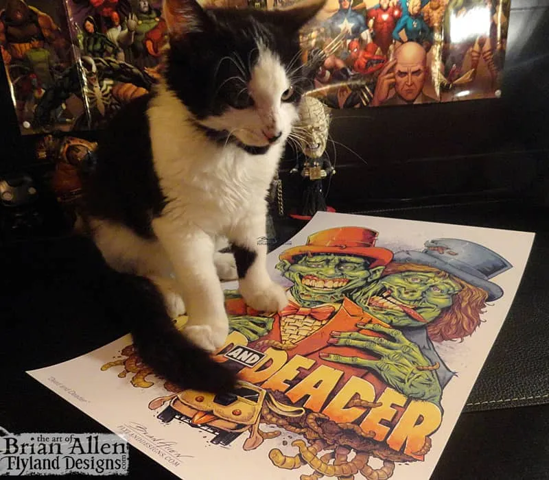 FlylLand Designs Dead and Deader artprint signerad