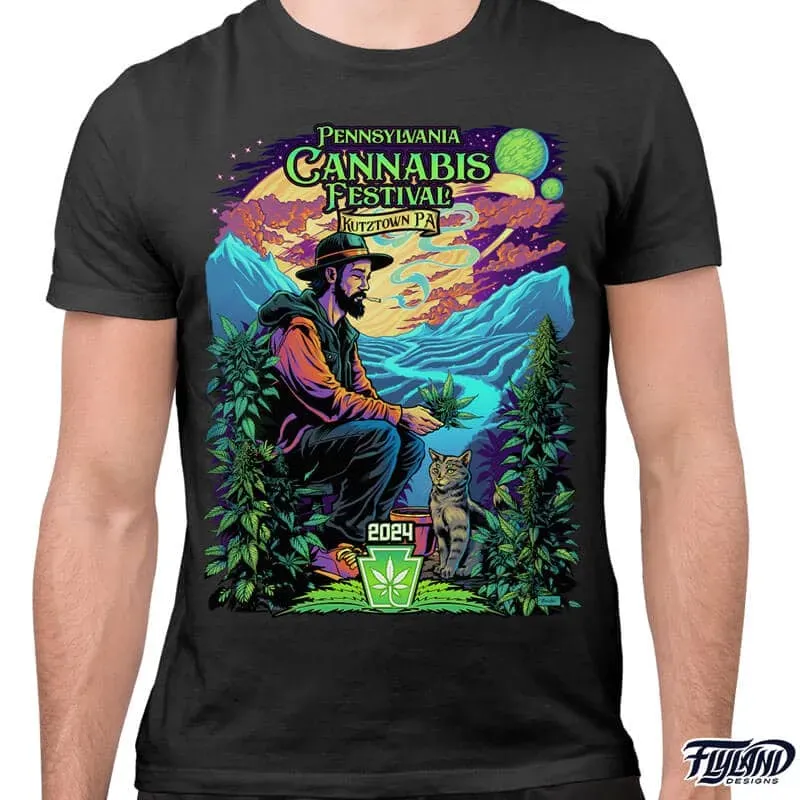 FlylLand Designs PA Cannabis Festival 2024 t-shirt bomull