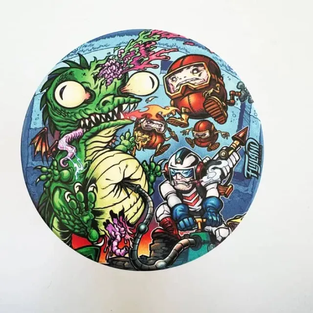 FlylLand Designs Dig Dug Parody coaster discgolfmarkör