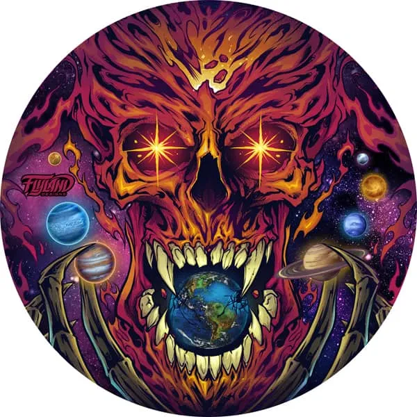 FlylLand Designs Space Skull coaster discgolfmarker kork