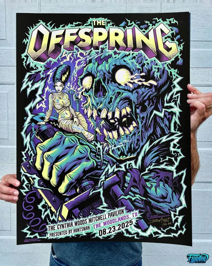 FlylLand Designs The Offspring Woodlands gigposter 2025