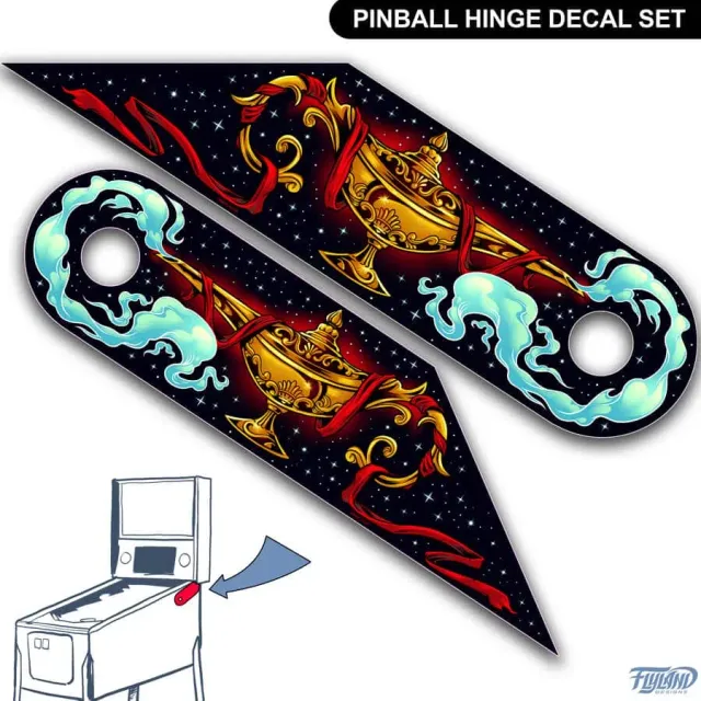 FlylLand Designs Tales of Arabian Nights Hinge Decal pinballdekal 2-pack vinyl