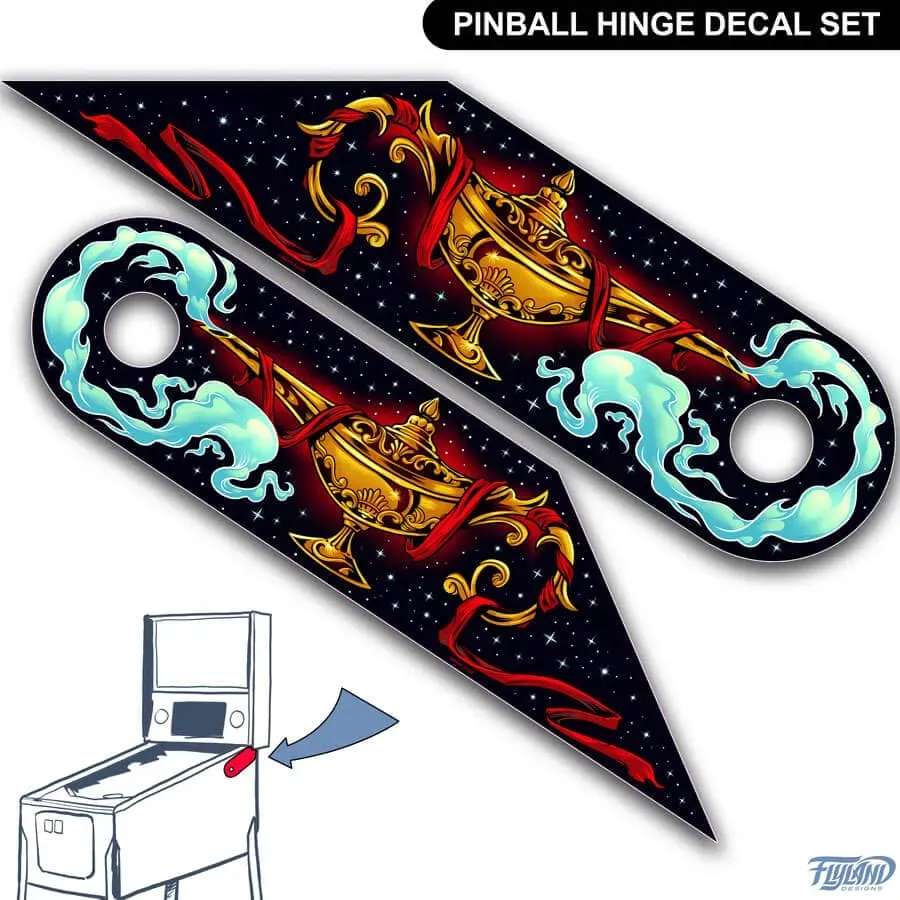 FlylLand Designs Tales of Arabian Nights Hinge Decal pinballdekal 2-pack vinyl