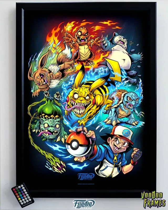 FlylLand Designs Pokemon translite + Voodoo LED-ram bundle