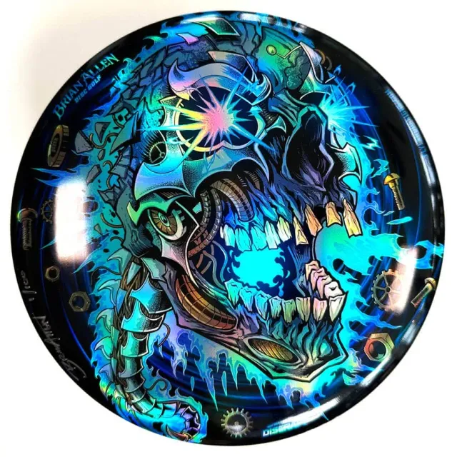 FlylLand Designs Electric Skull-#1 Buzzz disc foil signerad