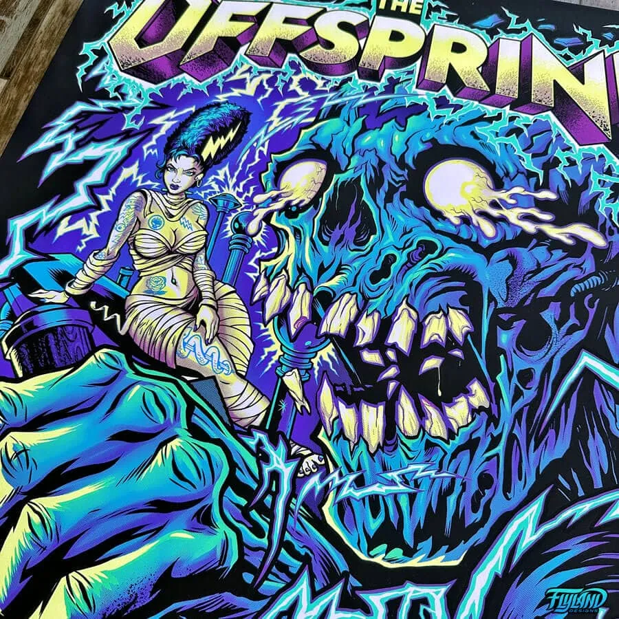 FlylLand Designs The Offspring Woodlands gigposter 2025