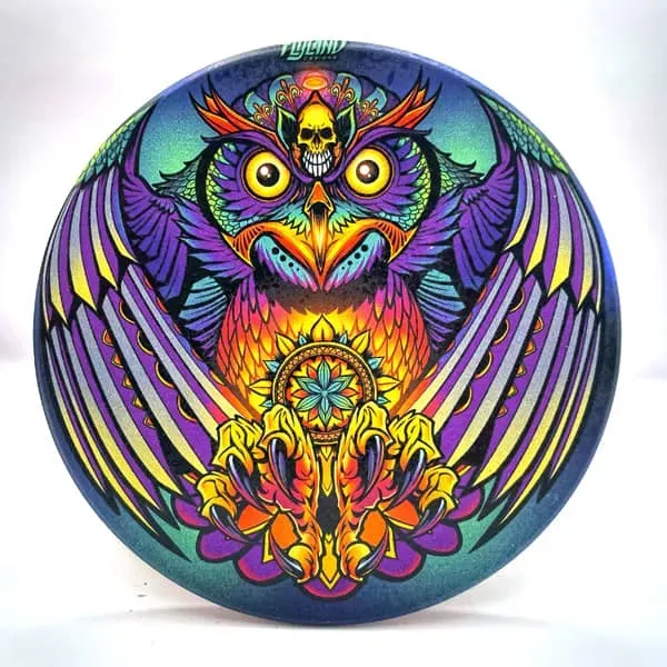 FlylLand Designs Owl coaster discgolfmarker kork