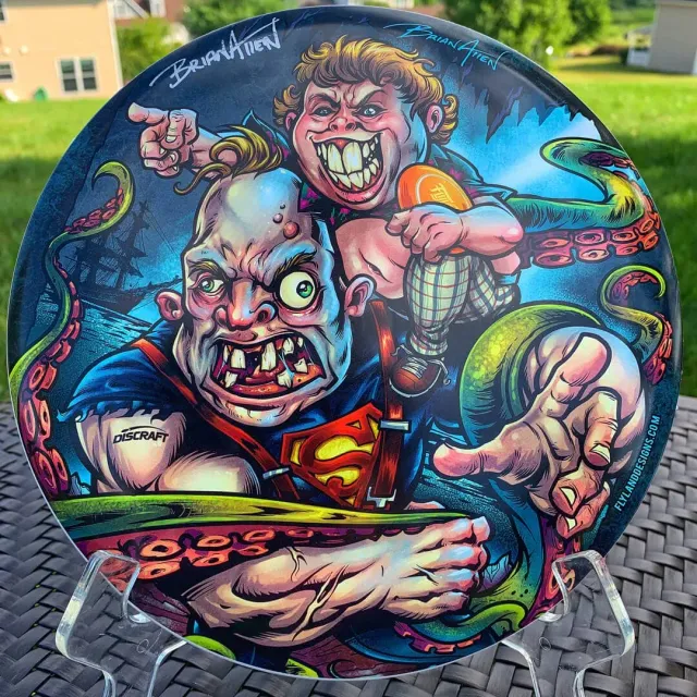 FlylLand Designs Goonies Parody Discraft SuperColor Buzzz disc signerad