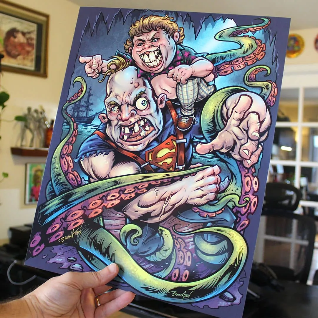 FlylLand Designs Sloth Chunk Goonies konsttryck