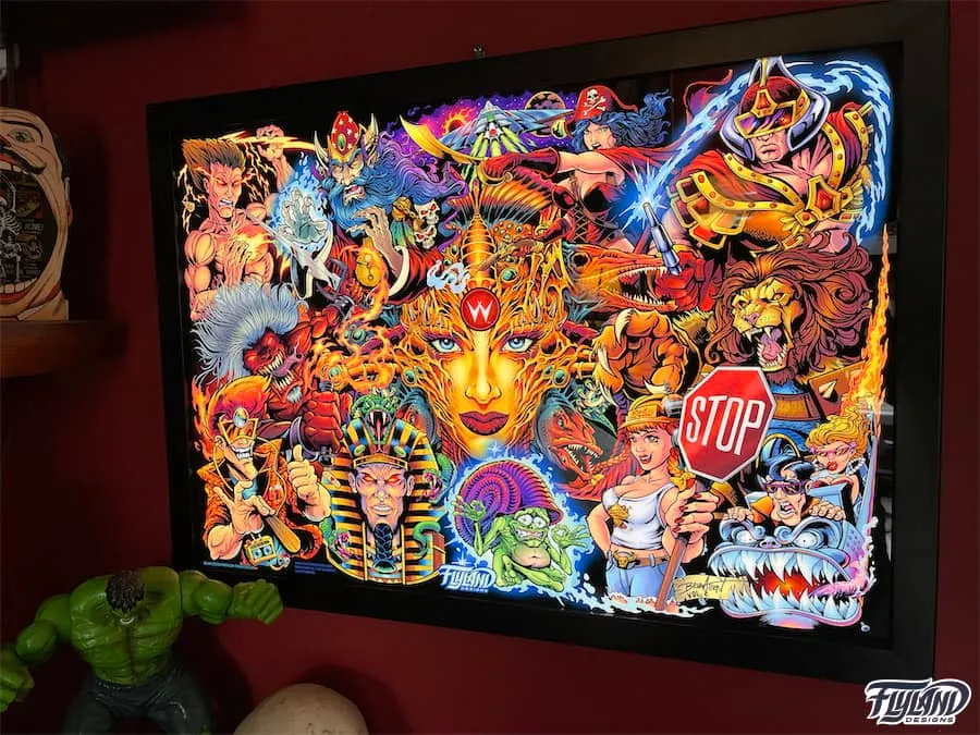 FlylLand Designs Williams Pinball Mashup Vol.2 translite 67cm