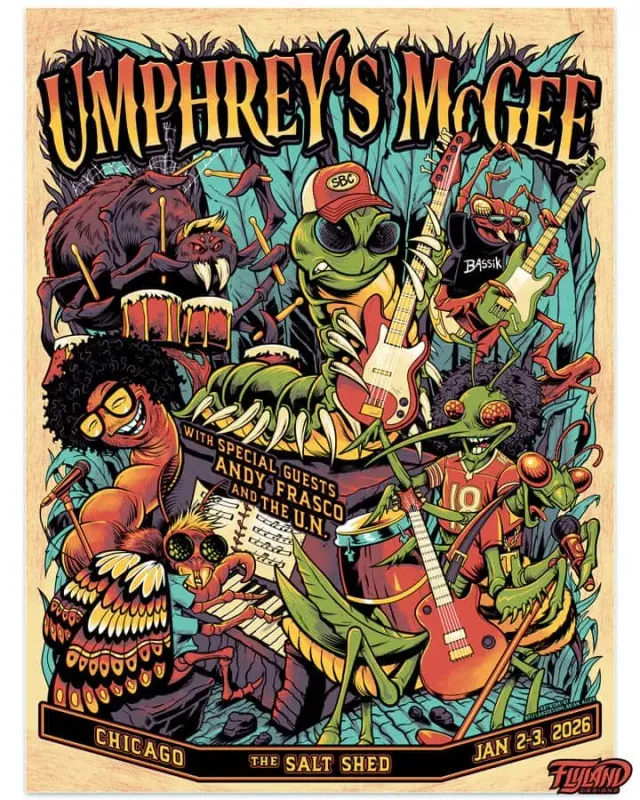 FlylLand Designs Umphrey’s McGee Salt Shed folieposter 46x61 cm signerad