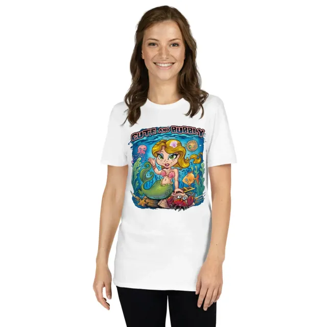 FlylLand Designs Mermaid t-shirt ringspunnen bomull