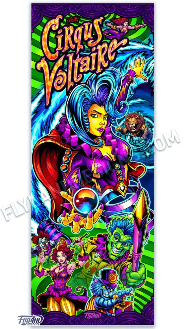 FlylLand Designs Cirqus Voltaire vinylbanner 24x63 licensierad