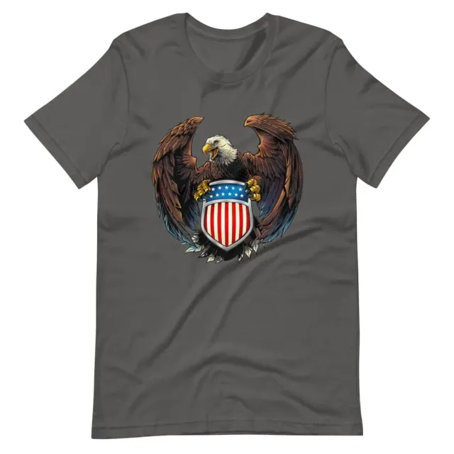 FlylLand Designs Eagle US Flag Crest t-shirt unisex