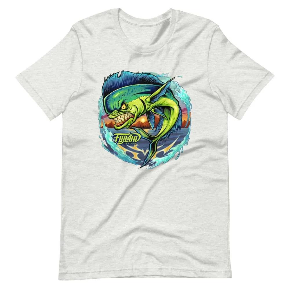 FlylLand Designs Angry Mahi t-shirt unisex fiskmotiv