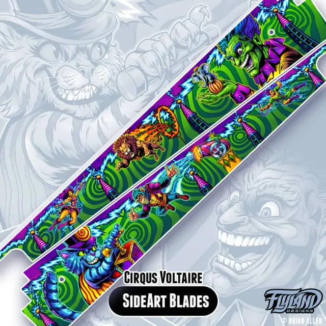 FlylLand Designs Cirqus Voltaire side blades flipperspel 2-pack matt