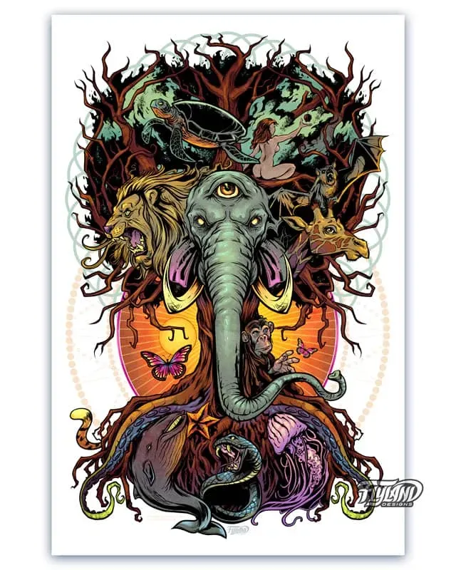 FlylLand Designs Tree of Life artprint signerad