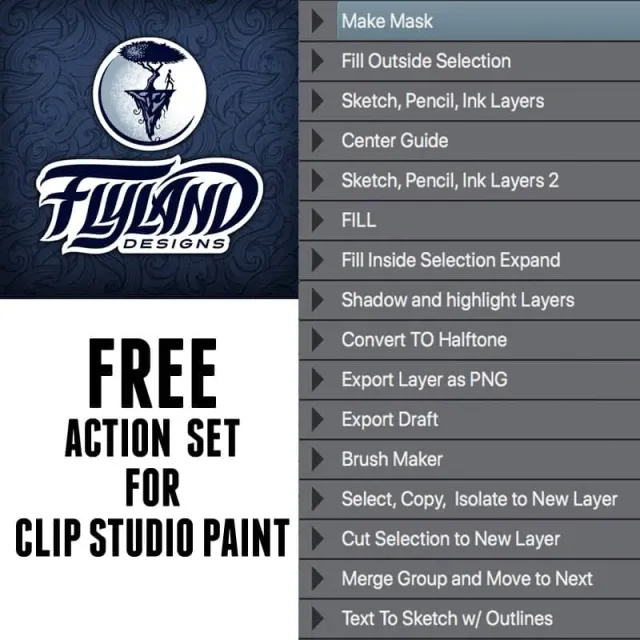FlylLand Designs Action Set actions för Clip Studio Paint