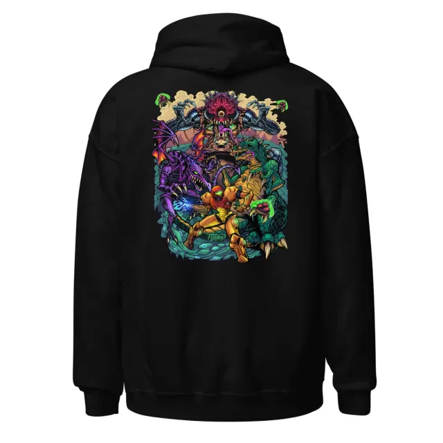 FlylLand Designs Metroid hoodie unisex spelmotiv