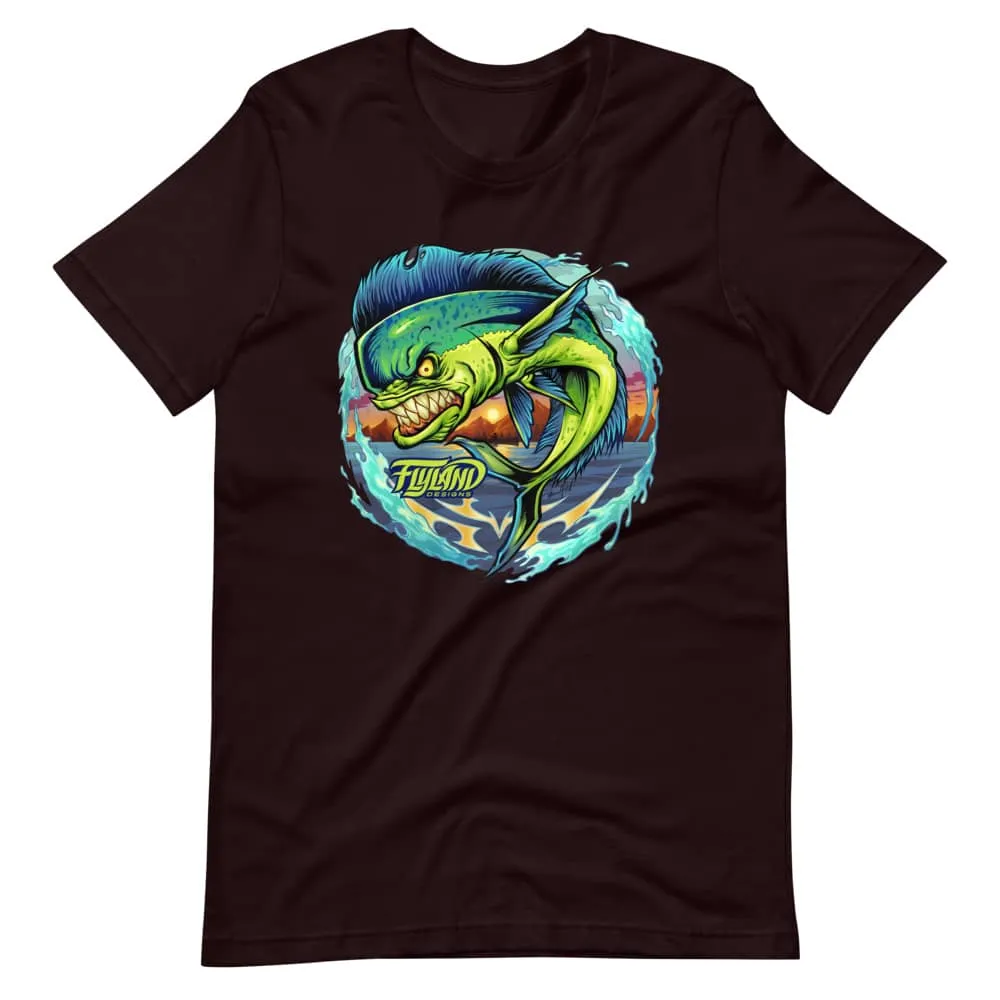 FlylLand Designs Angry Mahi t-shirt unisex fiskmotiv