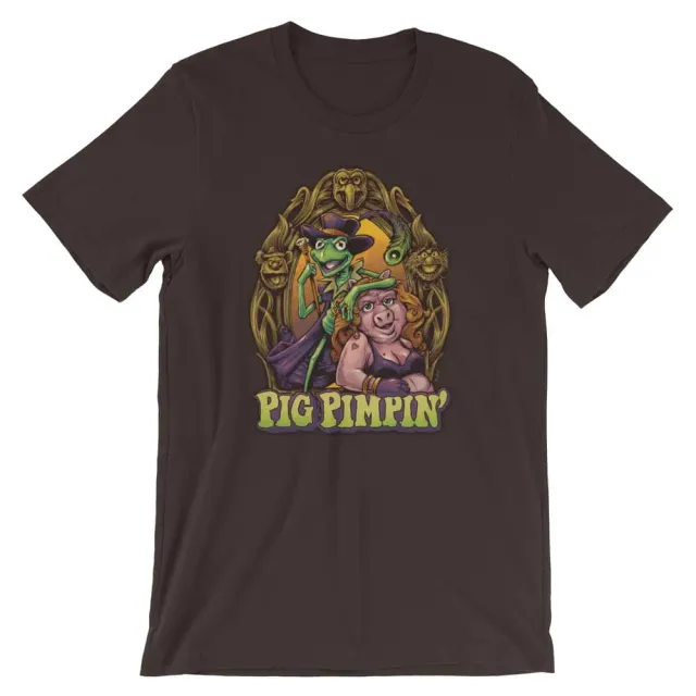 FlylLand Designs Pig Pimpn’ t-shirt unisex mjuk bomull