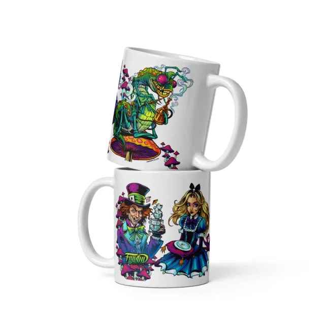FlylLand Designs vit blank mugg keramik mikrosäker