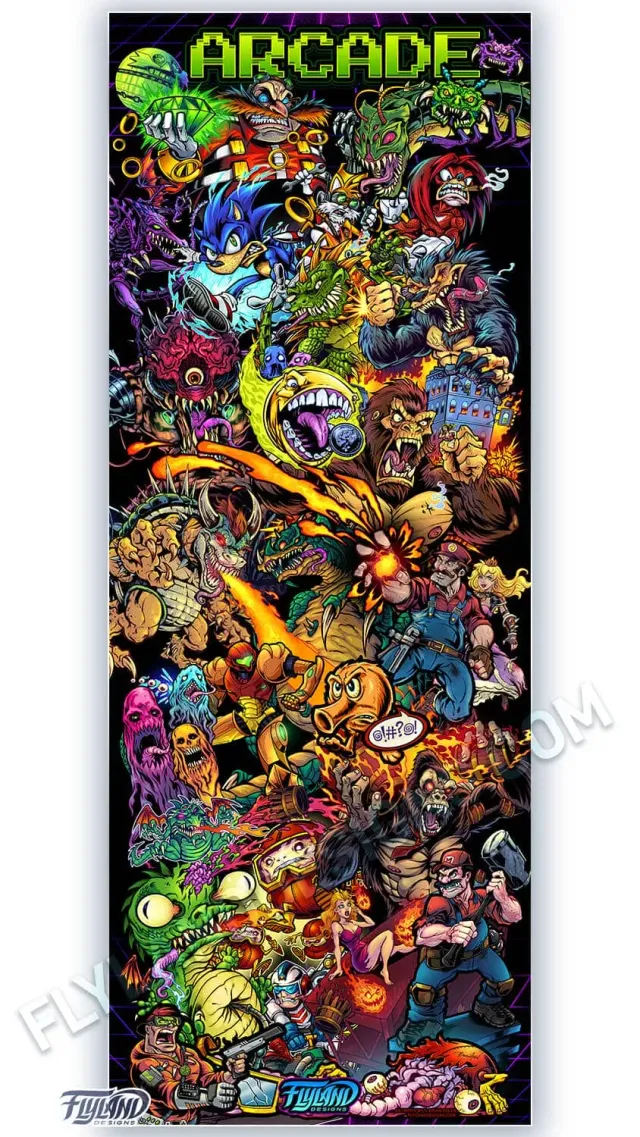 FlylLand Designs Arcade vinylbanner vertikal 61x160 cm