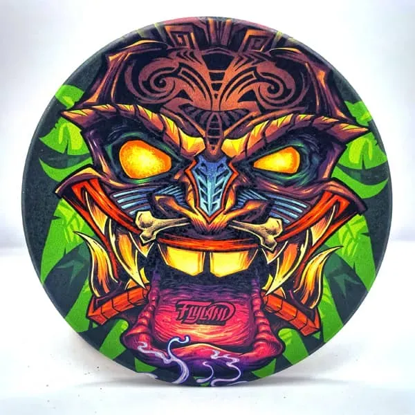 FlylLand Designs Tiki 01 Tongue glasunderlägg 4 tum kork