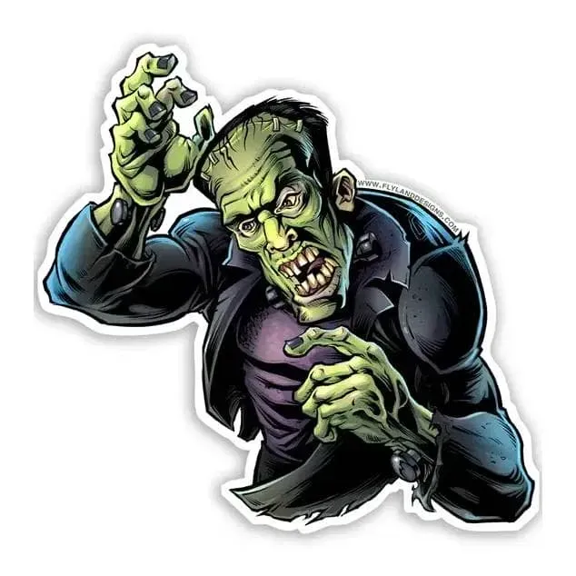 FlylLand Designs Frankenstein vinylklistermärke 10 cm tåligt