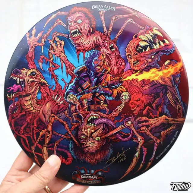FlylLand Designs Buzzz discgolfdisc foil signerad