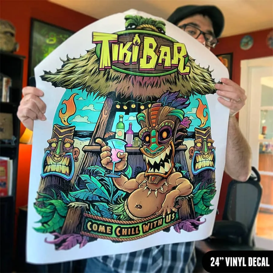 FlylLand Designs Tiki Bar Vinyldekal