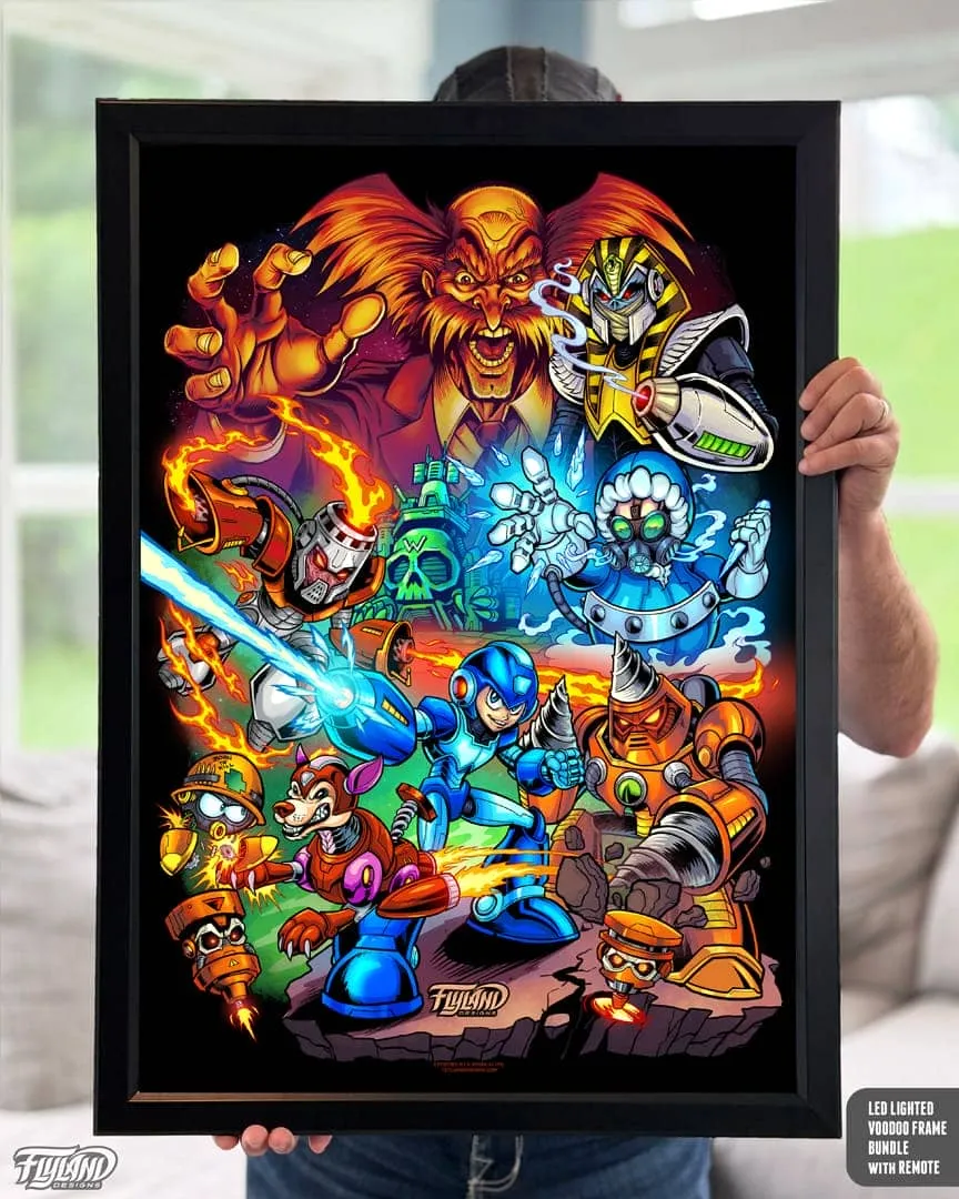 FlylLand Designs Mega Man translite Voodoo LED-ram paket